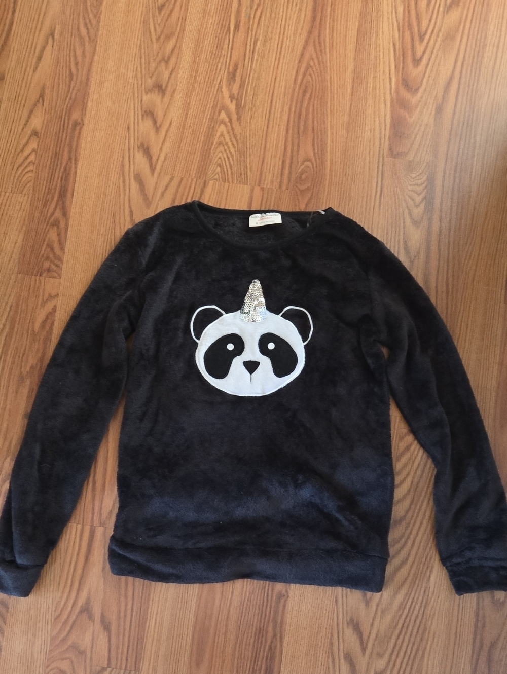 Black Panda Sequin Unicorn Pullover Sweatshirt